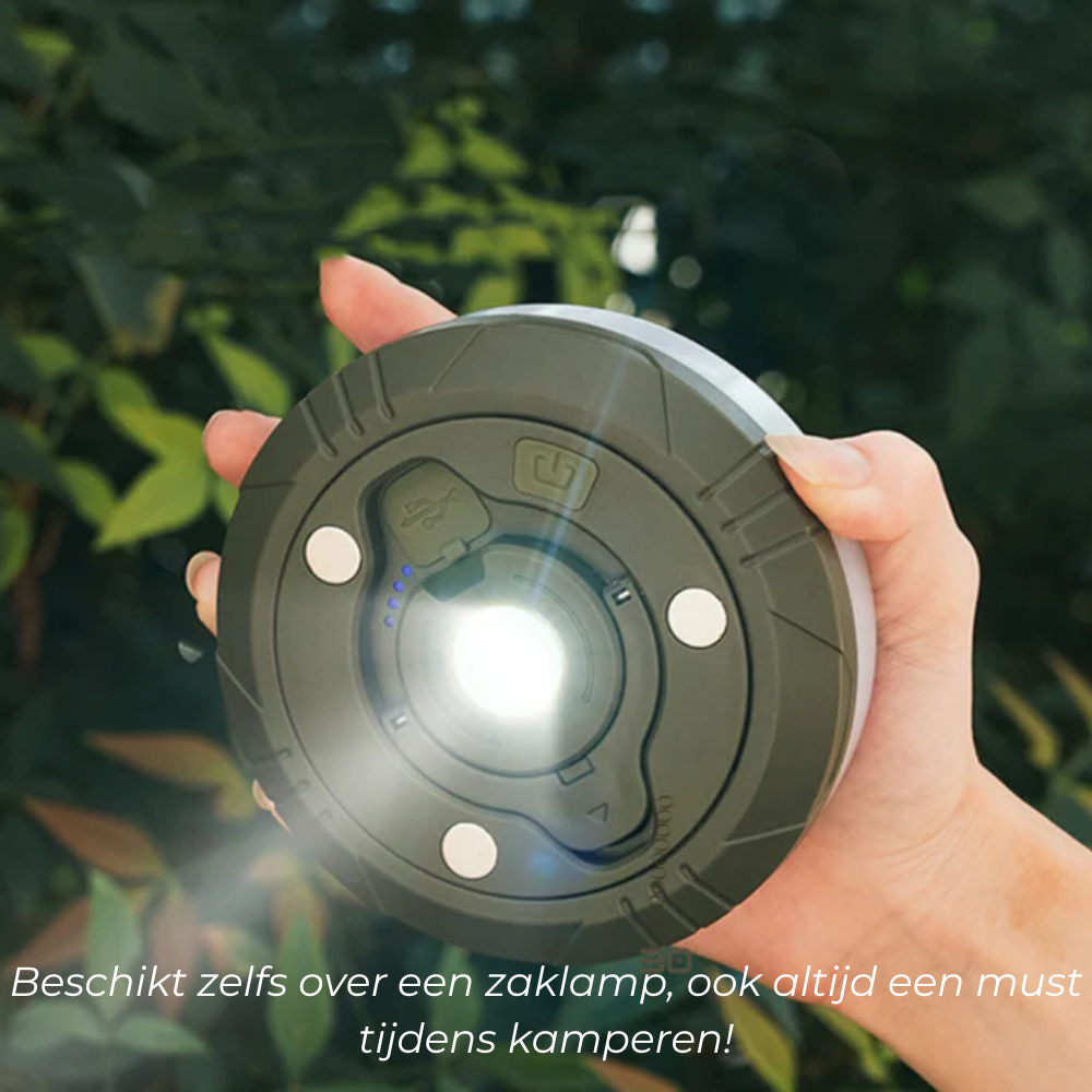De Camp Lamp - Alles-in-1 - Sfeerverlichting, Zaklamp én Powerbank