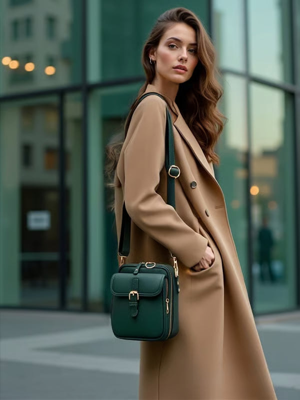Crossbody leren tas - Bruin