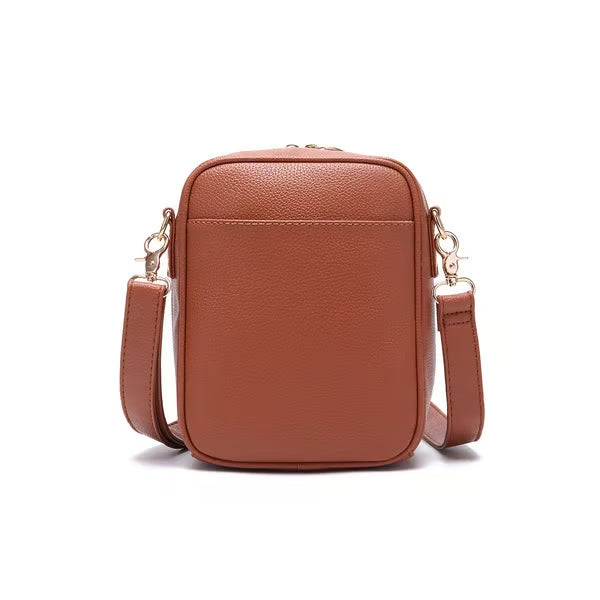 Crossbody leren tas - Bruin