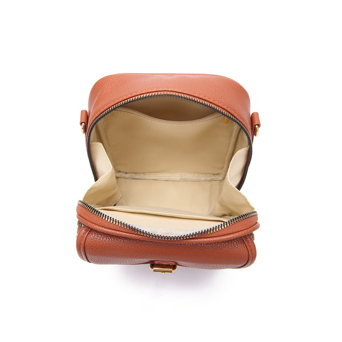 Crossbody leren tas - Bruin