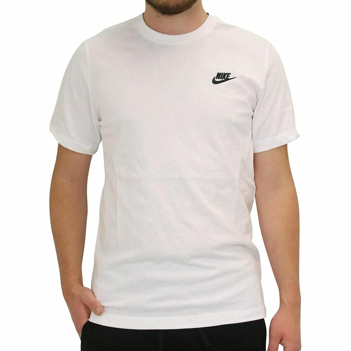 Men’s Short Sleeve T-Shirt Nike AR4997 101 White Men