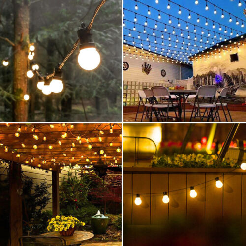 48FT 15 LED Bulb Fairy String Halloween Lights Waterproof Socket