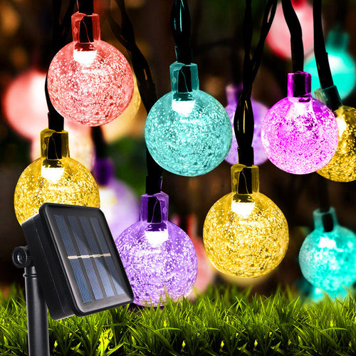 WM Solarera Solar String Lights 20ft 30 LED Outdoor Waterproof Ball