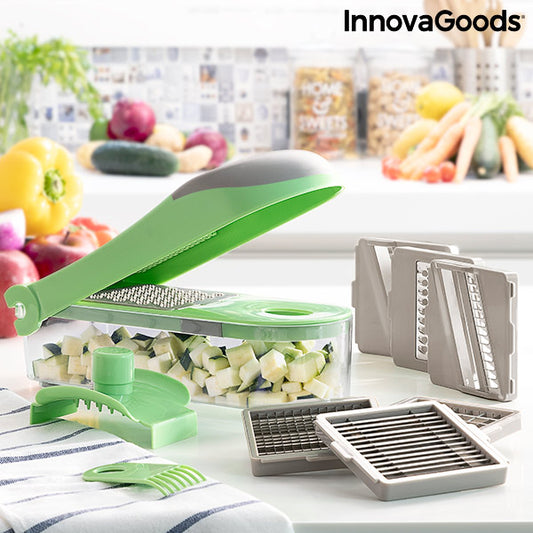 7 in 1 vegetable cutter, grater and mandolin with recipes and