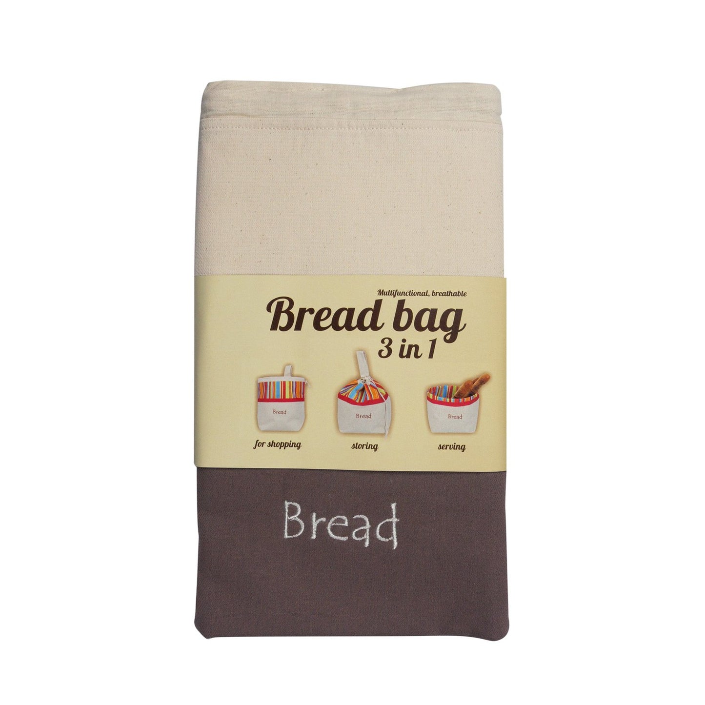 3in1 Bread Bag, Brown