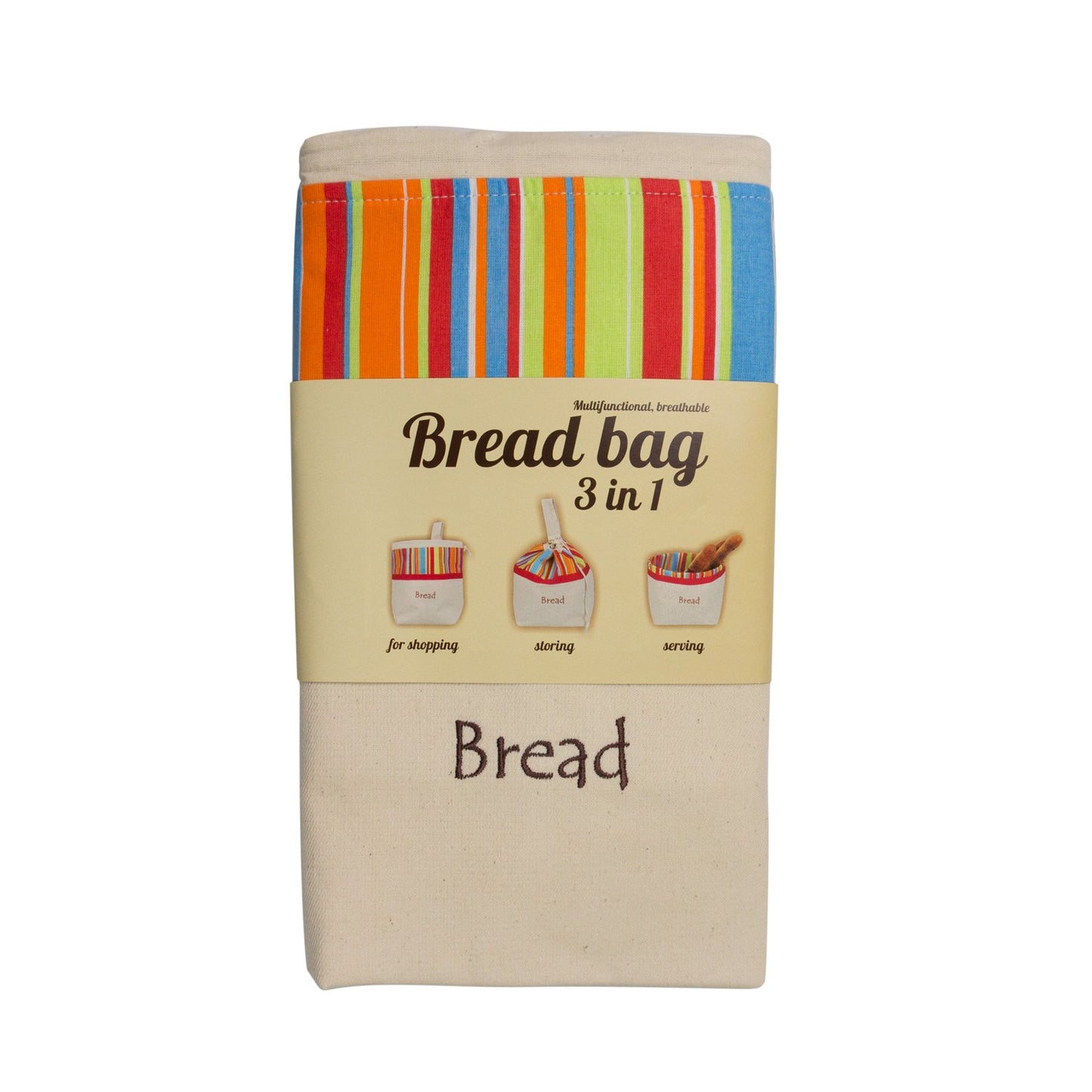 3in1 Bread Bag, Rainbow