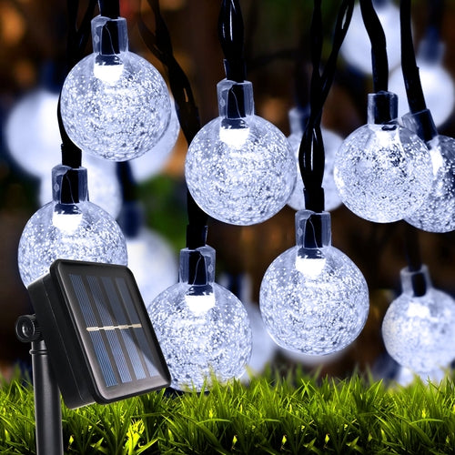 WM Solarera Solar String Lights 20ft 30 LED Outdoor Waterproof Ball