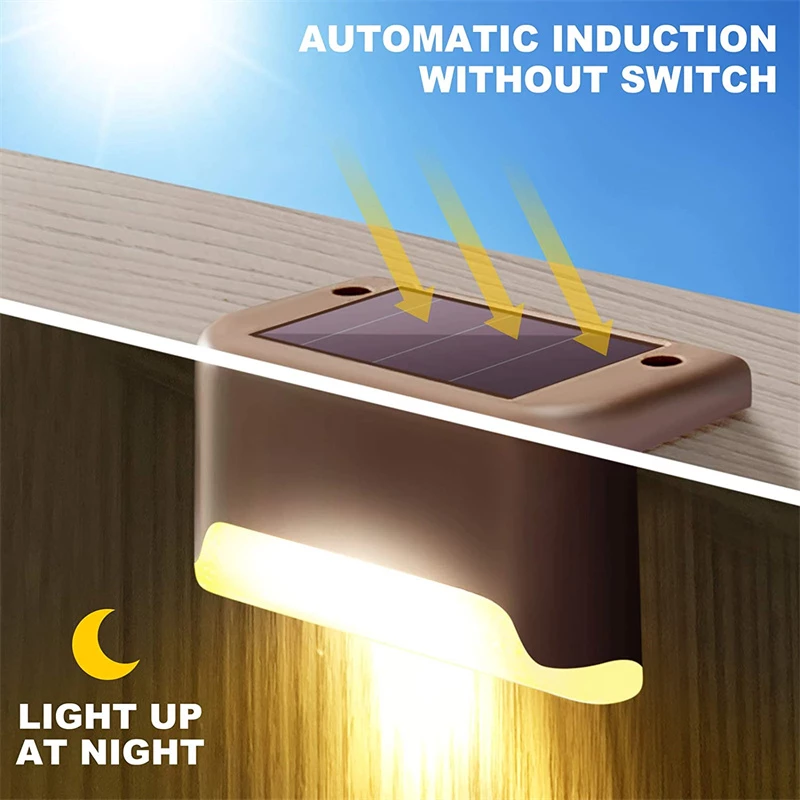 Solar Deck Lights LED Waterproof Outdoor Solar Powered LED Step Light