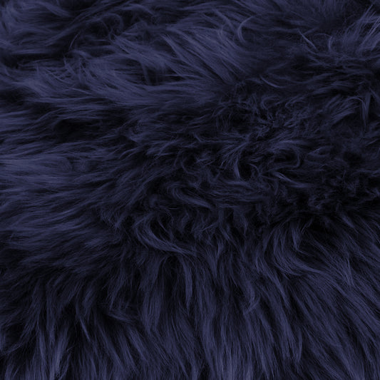 Dark blue sheepskin  pillow