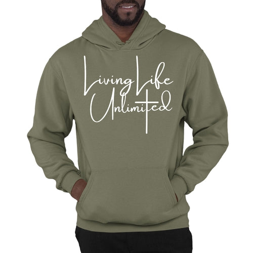 Mens Graphic Hoodie Living Life Unlimited