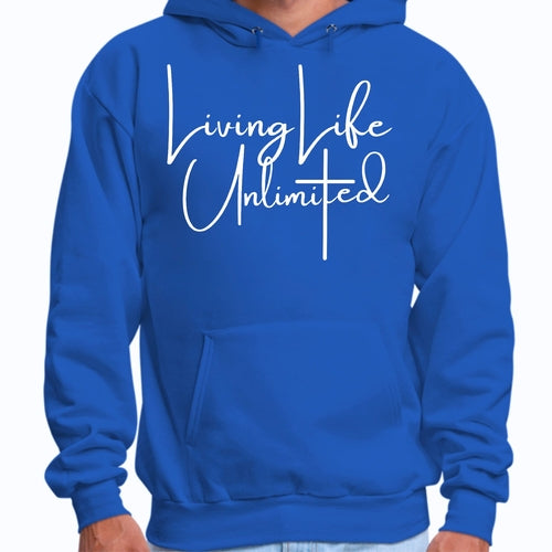 Mens Graphic Hoodie Living Life Unlimited