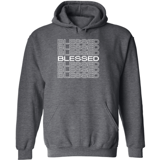 Mens Graphic Hoodie Blessed Stacked Print