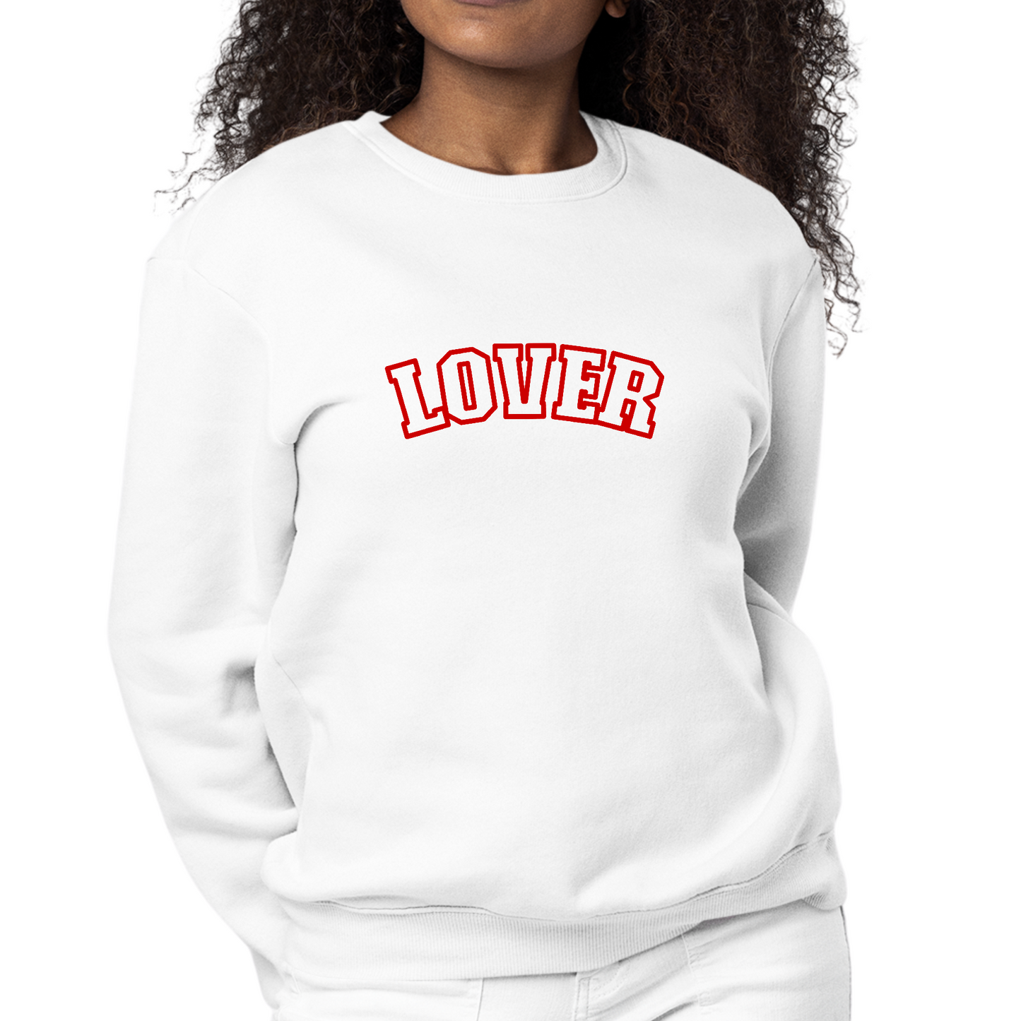 Womens Graphic Sweatshirt Say it Soul Lover - Red