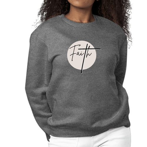 Womens Graphic Sweatshirt Faith - Christian Affirmation - Black