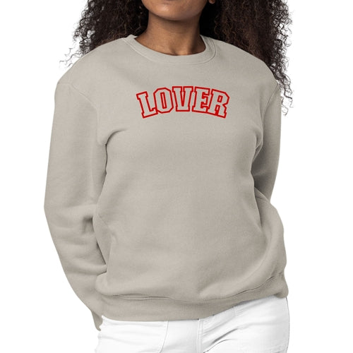 Womens Graphic Sweatshirt Say it Soul Lover - Red