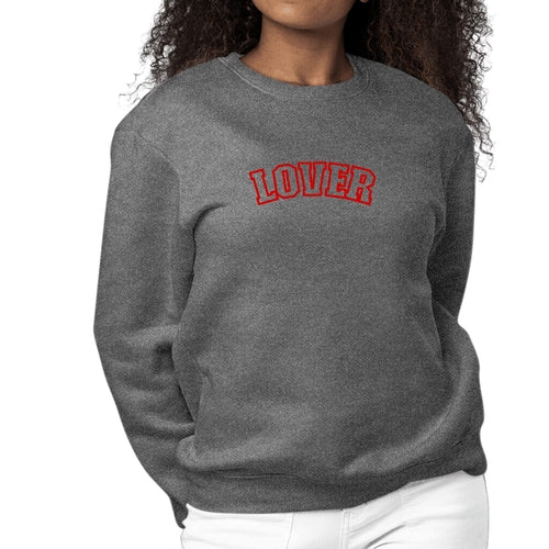 Womens Graphic Sweatshirt Say it Soul Lover - Red