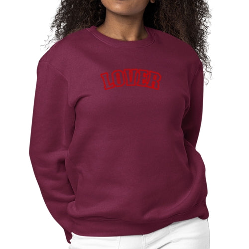 Womens Graphic Sweatshirt Say it Soul Lover - Red