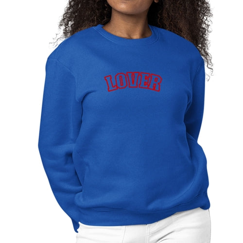 Womens Graphic Sweatshirt Say it Soul Lover - Red