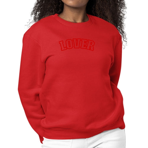 Womens Graphic Sweatshirt Say it Soul Lover - Red