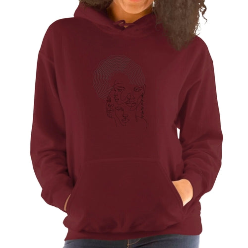 Womens Hoodie - Every Woman is Wonderfully Made Black Illustration