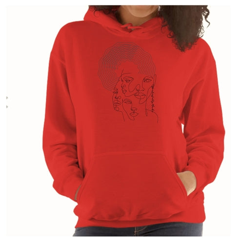 Womens Hoodie - Every Woman is Wonderfully Made Black Illustration